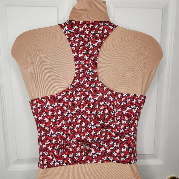 XOXO Floral Vest Red And White Ruffles Size Small - Picture 3 of 7